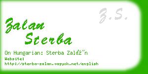 zalan sterba business card